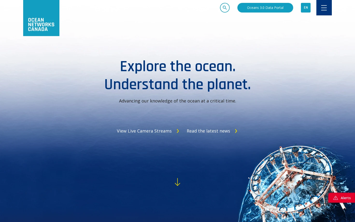 Ocean Networks Canada 页面快照